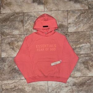 Fear of God Essentials Hoodie Coral Size Small